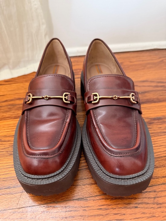 Sam Edelman Shoes - Sam Edelman Women's Brown Leather Platform Loafers